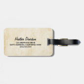 Beige Mehndi Motif Bagagelabel (Achterkant horizontaal)