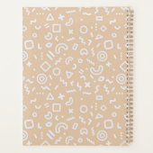 Beige Memphis Patroon Planner (Achterkant)