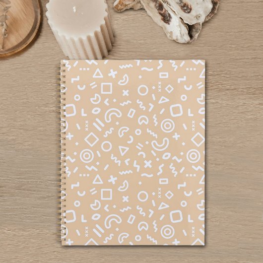 Beige Memphis Patroon Planner