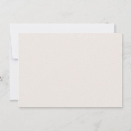 Beige Merci Beaucoup Elegante Kalligrafie Dank u Bedankkaart (Achterkant)