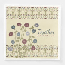 Beige met bloemen