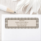 Beige met bruin gepatterde etiket (Insitu)