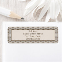 Beige met bruin gepatterde