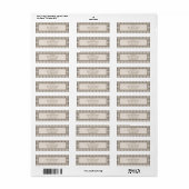 Beige met bruin patroon etiket (Full Sheet)