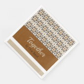 Beige Met Goud en Zwart-Wit Servet (Hoek)