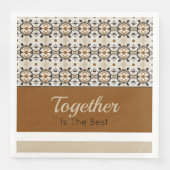 Beige Met Goud en Zwart-Wit Servet (Voorkant)