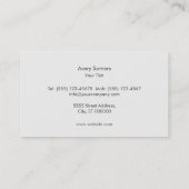 Beige met Gouden Patroon Gestreept Faux Linnen Visitekaartje (Achterkant)