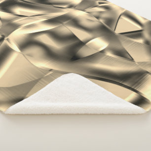 Beige met kromme of kakivormen, met lichtgevende t sherpa deken