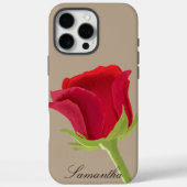 Beige met rode roze iPhone-hoesje Case-Mate iPhone Case (Achterkant)