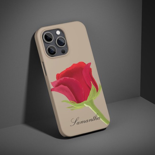 Beige met rode roze iPhone-hoesje Case-Mate iPhone Case