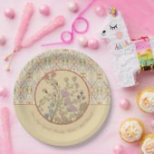 Beige met roze papieren bordje (Feest)