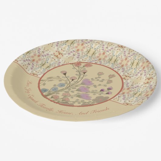 Beige met roze papieren bordje (Gekanteld)