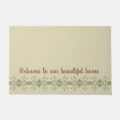 Beige met typografiegebied deurmat (Voorkant)