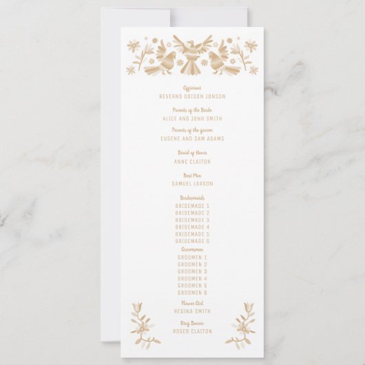 BEIGE MEXICAANS OTOMI-PROGRAMMA (Achterkant)