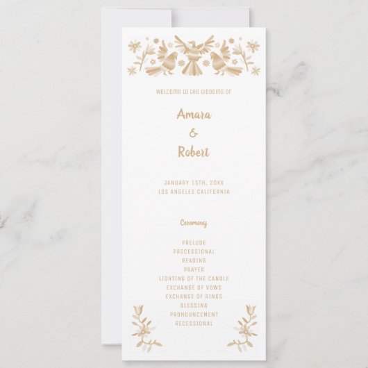 BEIGE MEXICAANS OTOMI-PROGRAMMA (Voorkant)