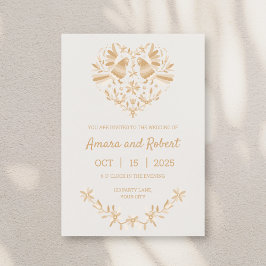 BEIGE MEXICAANSE OTOMI HART AANKONDIGING