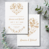 BEIGE MEXICAANSE OTOMI HART AANKONDIGING