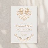 BEIGE MEXICAANSE OTOMI HART AANKONDIGING