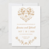 BEIGE MEXICAANSE OTOMI HART AANKONDIGING (Voorkant)