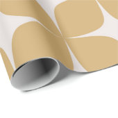 Beige Mid Century Moderne Elegante Geometrische Bo Cadeaupapier (Rol Hoek)