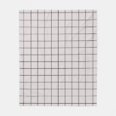 Beige minimaal geometrisch rasterpatroon fleece deken (Voorkant)