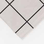 Beige minimaal geometrisch rasterpatroon fleece deken (Hoek)