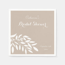 Beige minimaal groen Vrijgezellenfeesten servetten