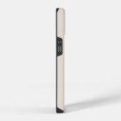 Beige Minimaal Modern Initiaal Botanisch Monogram iPhone Hoesje (Rechterkant)