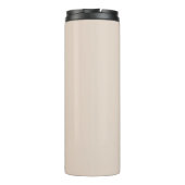 Beige Minimaal Modern Initiaal Monogram Thermosbeker (Achterkant)