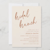 Beige Minimal Boho Bruidsbrunch Kaart (Voorkant)