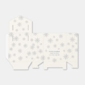 Beige Minimal Boho Winter Sneeuwvlok Baby shower Bedankdoosjes (Uitgevouwen)