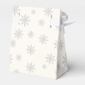 Beige Minimal Boho Winter Sneeuwvlok Baby shower Bedankdoosjes (Achterkant)