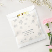 Beige Minimal Boho Winter Sneeuwvlok Baby shower Bedankzakje (Gezegeld)
