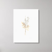 Beige Minimal Line art bloem Canvas Print (Voorkant)