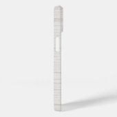 Beige Minimal Modern Initiaal Monogram Naam Hoesje (Achterkant / Rechts)