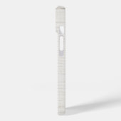 Beige Minimal Modern Initiaal Monogram Naam Hoesje (Achterkant / Links)