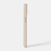 Beige Minimal Modern Initiaal Naam Script iPhone 15 Case (Rechterkant)