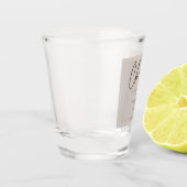 Beige minimale bruiloft schot glas (Links)