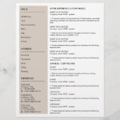 Beige Minimale cv met fotografie (Achterkant)