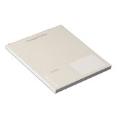 Beige minimale en simpele Gedachten & Ideeën Notitieblok (Schuin)