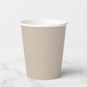 Beige minimale groene Bruidsdouche Papieren Bekers (Achterkant)