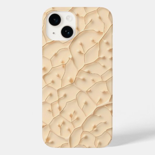 Beige Minimalist Chic iPhone Case Design (Achterkant)