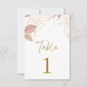 Beige Minimalist Number Kaart (Voorkant)