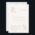 Beige Minimalist Wedding Invitation Kaart<br><div class="desc">We voegen altijd dagelijks nieuwe design toe!</div>