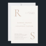 Beige Minimalist Wedding Invitation Kaart<br><div class="desc">We voegen altijd dagelijks nieuwe design toe!</div>