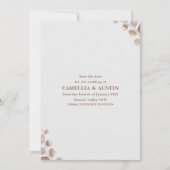 Beige Minimalist Wedding Invitation Kaart (Voorkant)