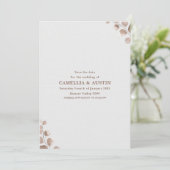 Beige Minimalist Wedding Invitation Kaart (Staand voorkant)
