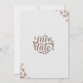 Beige Minimalist Wedding Invitation Kaart (Achterkant)