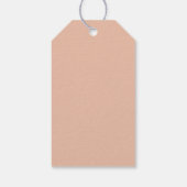 Beige Minimalistisch Baby shower Cadeaulabel (Achterkant)