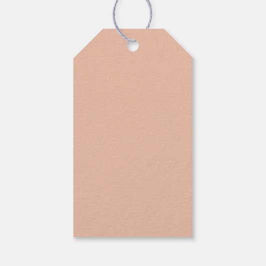 Beige Minimalistisch Baby shower Cadeaulabel (Achterkant)